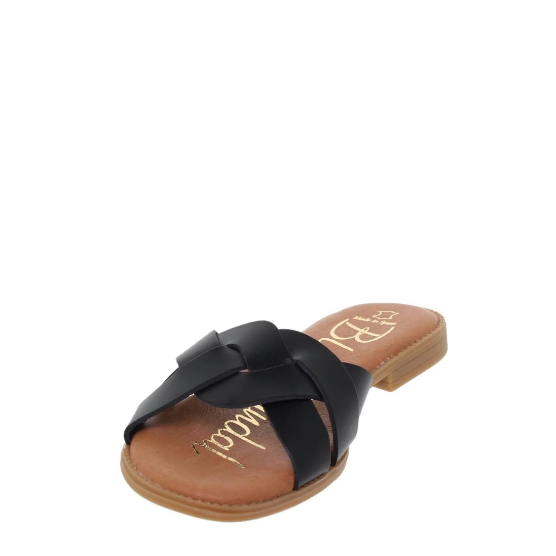 Sandalia plana mujer piel negro Blair
