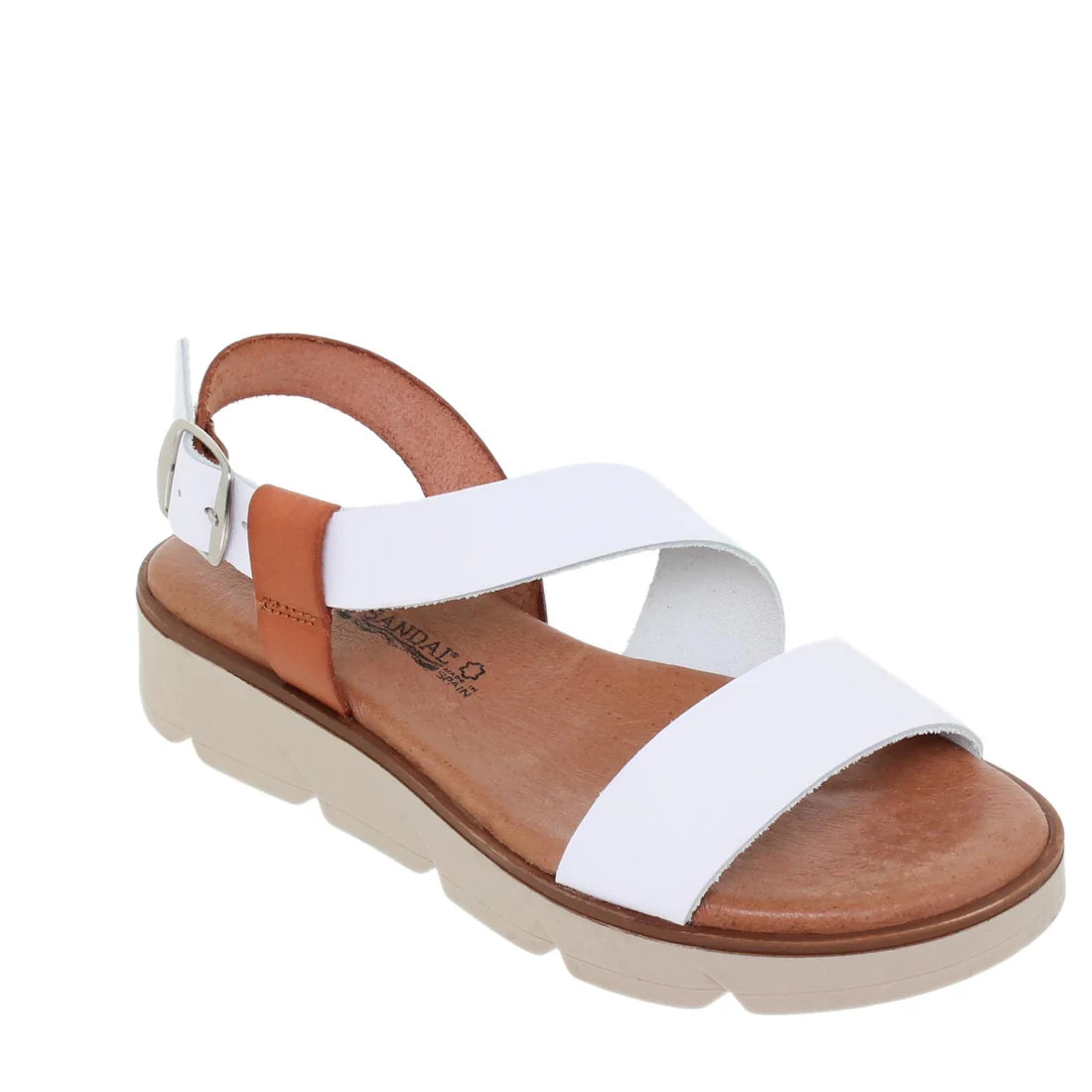 Sandalia Plana Mujer Aldama Blanco