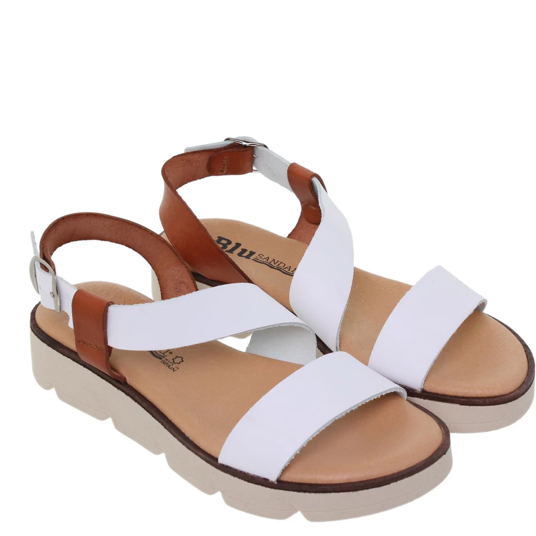 Sandalia Plana Mujer Aldama Blanco