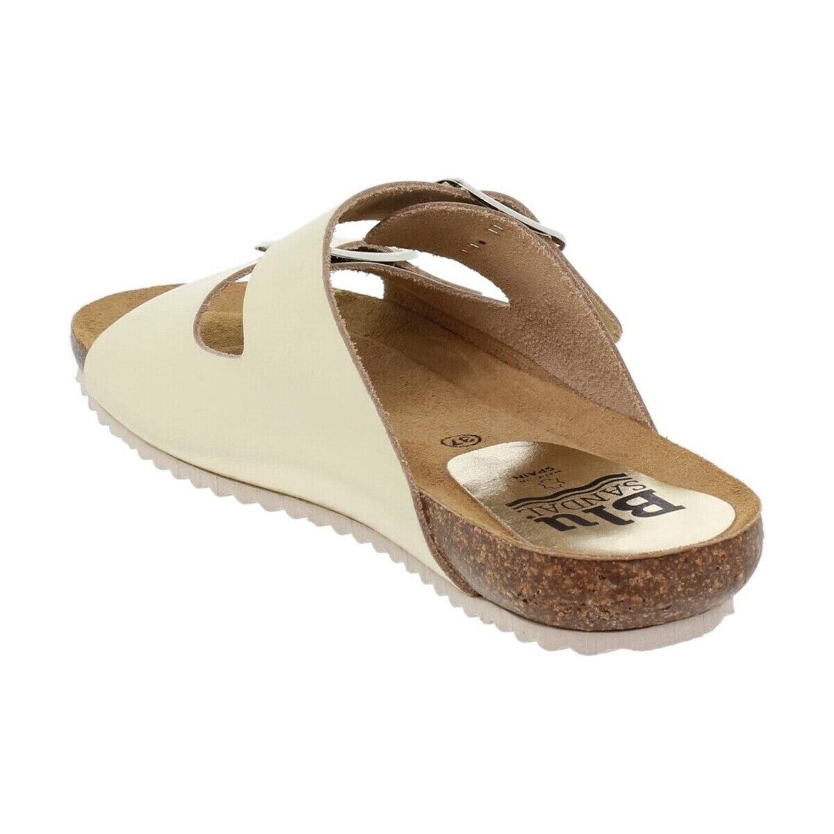 Sandalia de piel cómoda BIO 2 hebillas Oro