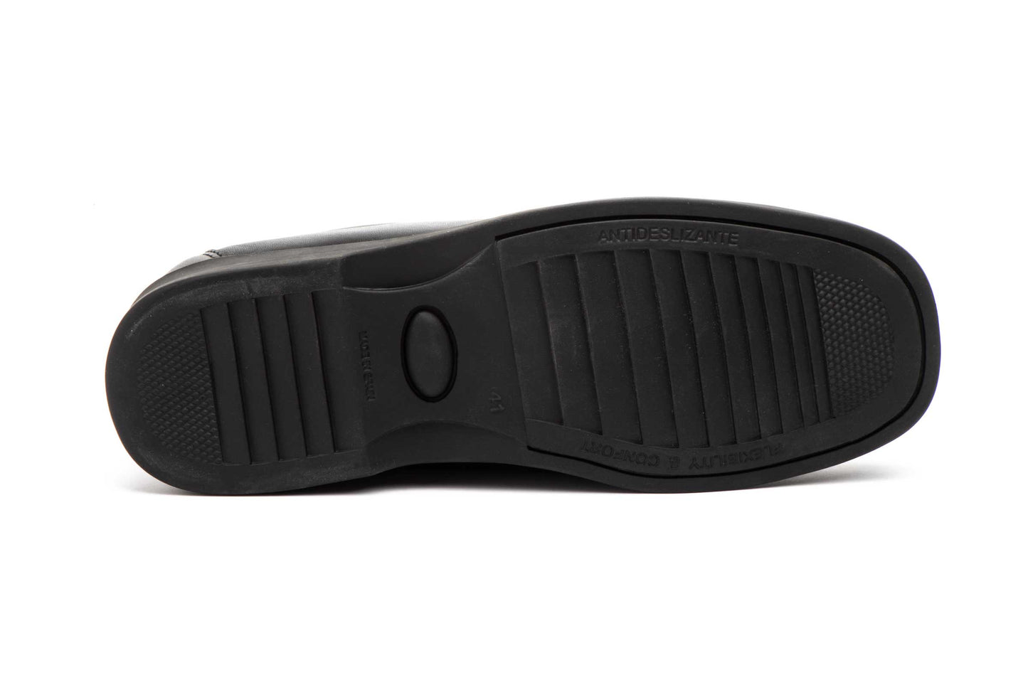 Zapatos Hombre Piel Negro Elásticos