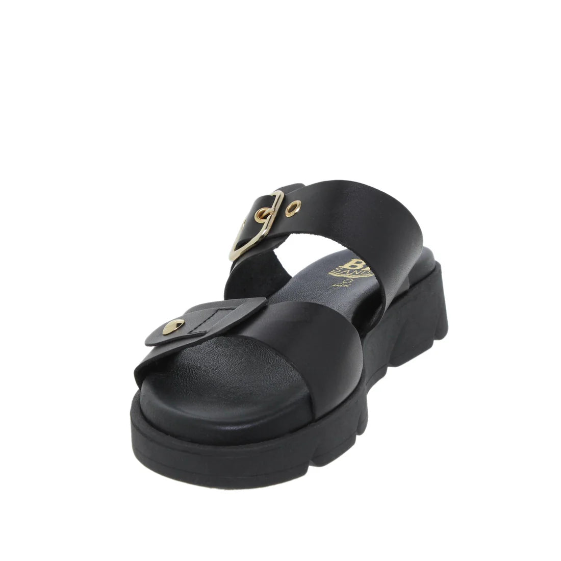 Sandalia Plana Mujer Greta Negro