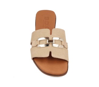 Sandalia Plana Beige