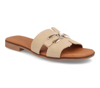 Sandalia Plana Beige