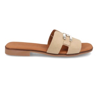 Sandalia Plana Beige