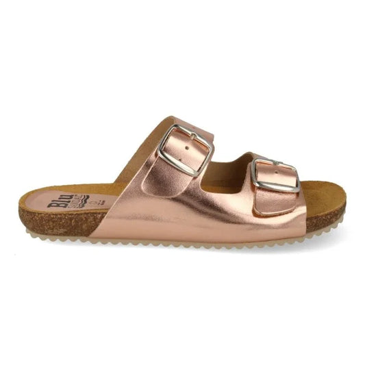 Sandalia de piel cómoda BIO 2 hebillas Bronce