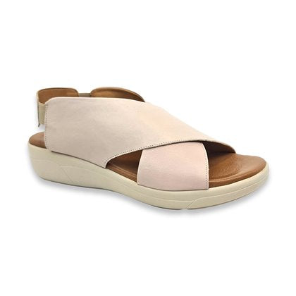 Sandalia de Cuña Beige