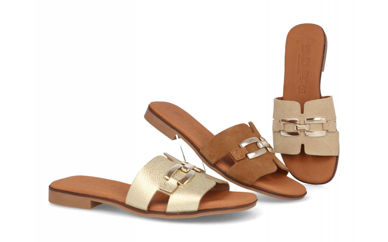 Sandalia Plana Beige