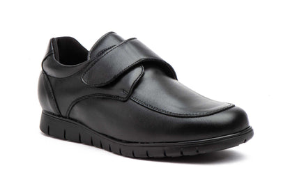 Zapatos Hombre Piel Negro Velcro