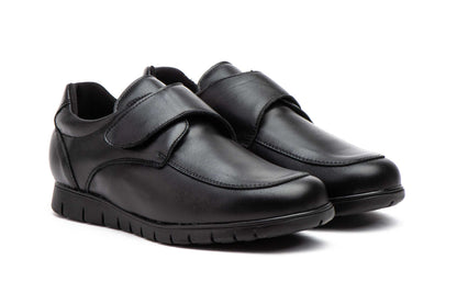 Zapatos Hombre Piel Negro Velcro