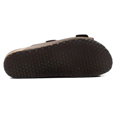 Sandalias Hombre Piel doble hebilla