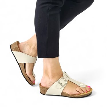 Sandalias Bio Esclava Mujer Piel Plantilla Acolchada