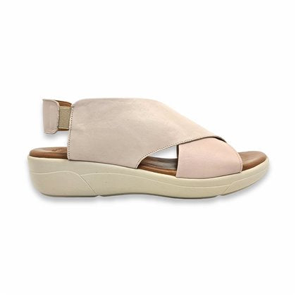 Sandalia de Cuña Beige