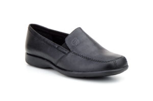 545 Mocasín para señora en piel de color negro ( hecho en España)