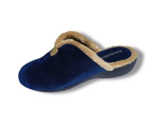 975 Zapatilla para casa de señora en suapel de color azul, fabricada en España calidad y confort 100%