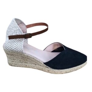 Valenciana de esparto 1457 en ante de color negro – Fabricada en España