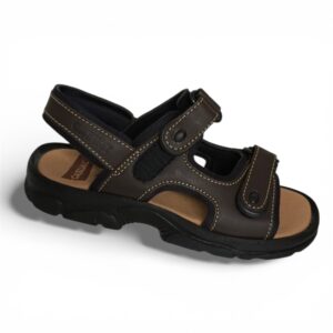 Sandalia californiana de piel color marrón para hombre modelo 7001 – Fabricada en España