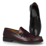 mocasín hombre modelo 1012 negro y burdeos