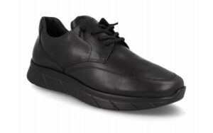 Zapato de piel negro para hombre modelo 1765 con cordones elásticos