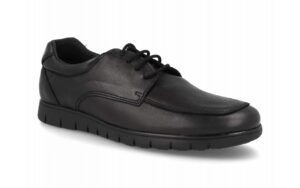 Zapato de piel para hombre modelo 2490 con cordones en color negro