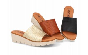 Sandalia tipo pala para mujer modelo 6002 con acabado trenzado y planta de gel