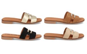 Sandalia de piel para mujer modelo 105 cómoda y transpirable