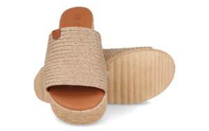 Sandalia tipo pala de rafia con plataforma para mujer modelo 210