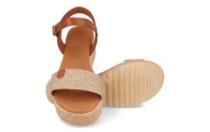 Sandalia de plataforma con pala de rafia para mujer modelo 225