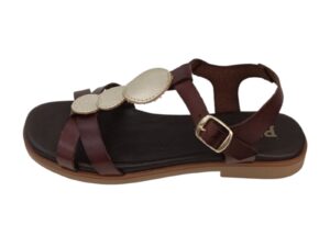 Sandalias cerradas de piel – Modelo Trekking 260222 (Marrón)