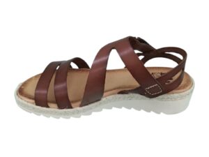 Sandalias de piel con planta anatómica – Modelo Bio 2903 (Marrón)