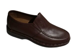 Mocasines de piel con elásticos para hombre – Modelo 6076 (Coñac)