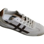 Zapatillas retro de rejilla para mujer - Modelo Urban M6305 (Marrón/Beige)